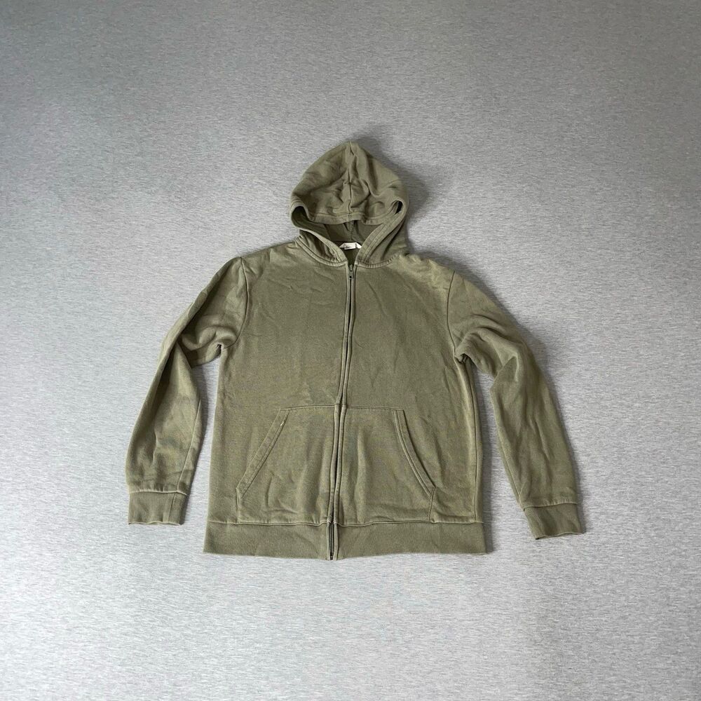H&M Women’s Solid Olive Green Full-Zip Hoodie